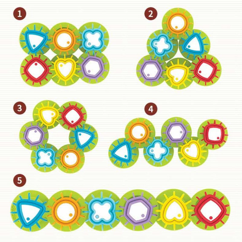 Multicolored Shapes Sorting Gears