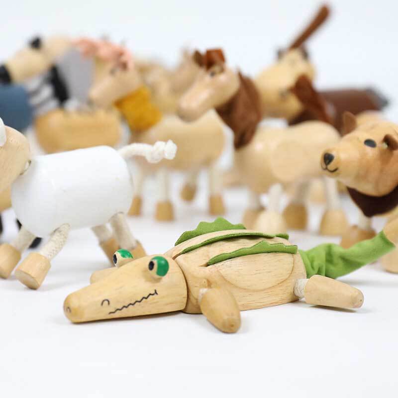 Wooden Animals Toy Figures