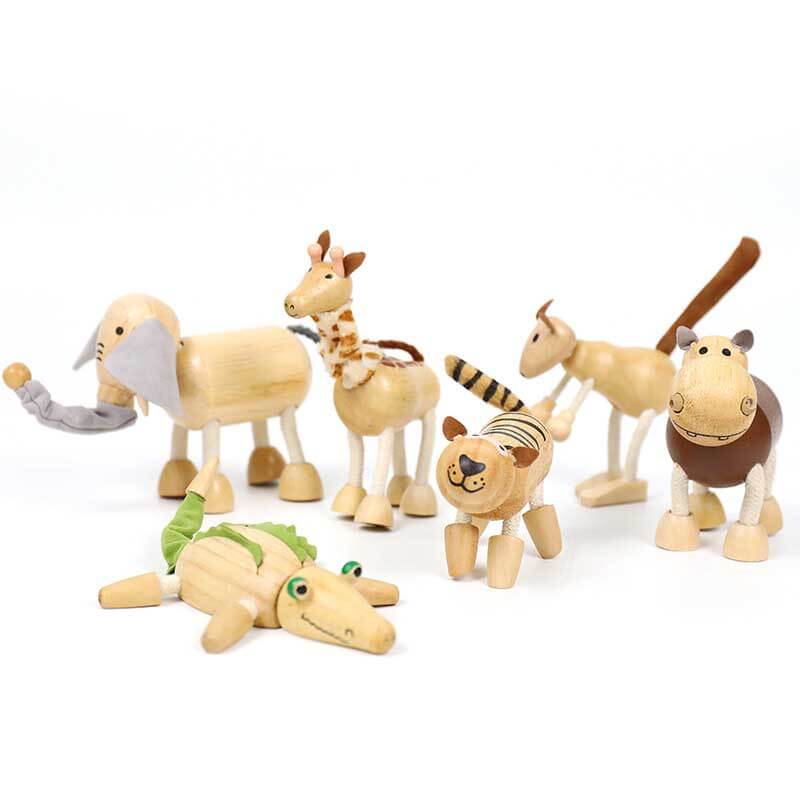 Wooden Animals Toy Figures