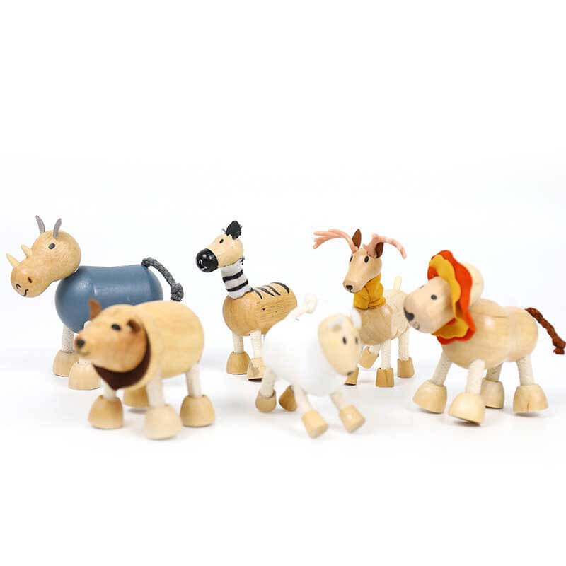 Wooden Animals Toy Figures