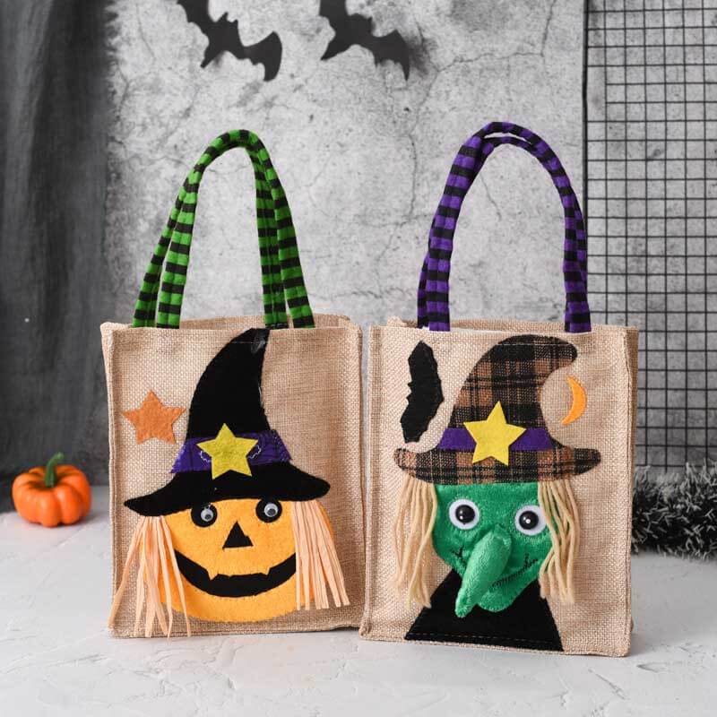 Halloween Linen Candy Bag