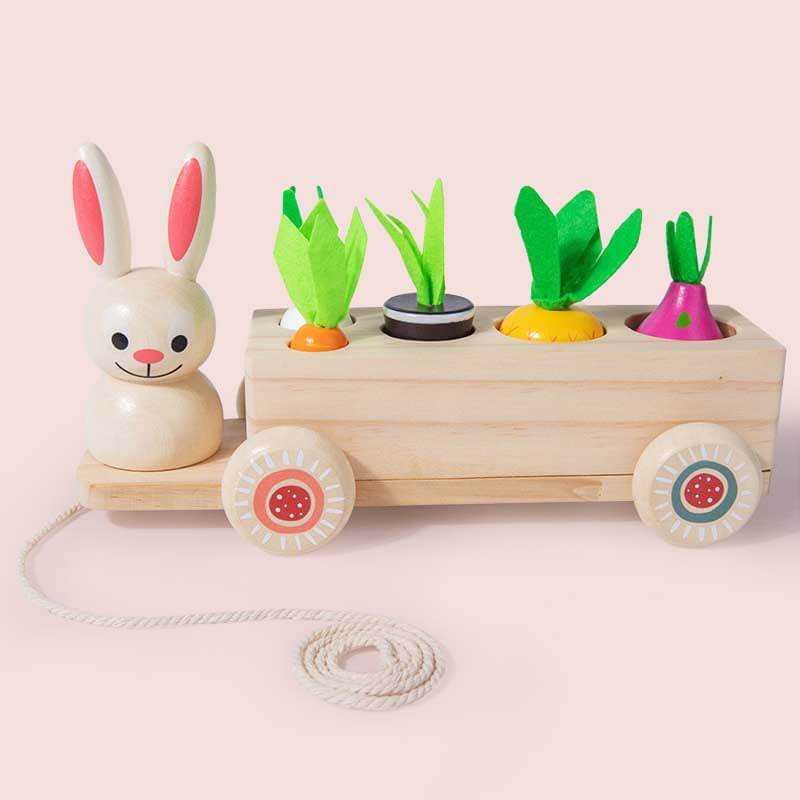 Carrot Pulling Rabbit Trailer