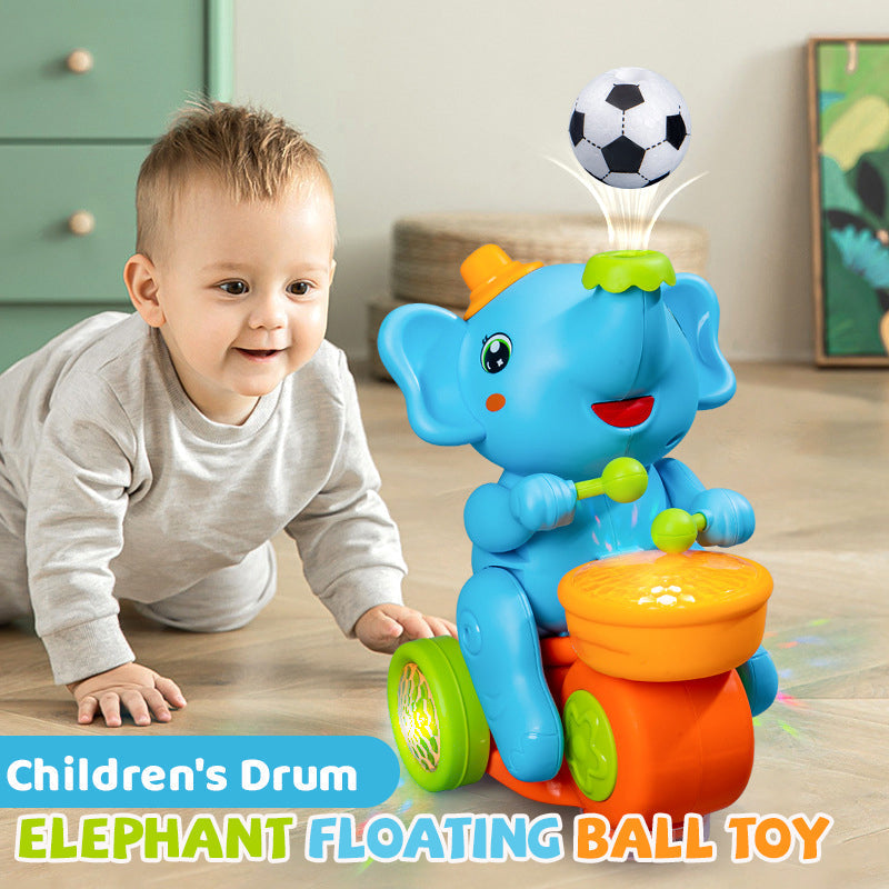 Blowing ball and playing drums elephant toy