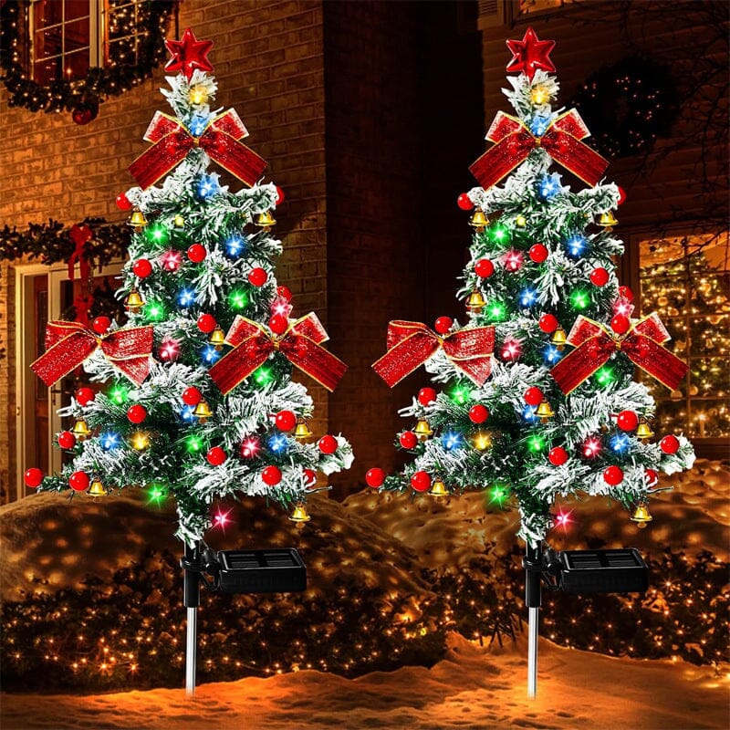 Solar Christmas Tree Garden Stake Lights