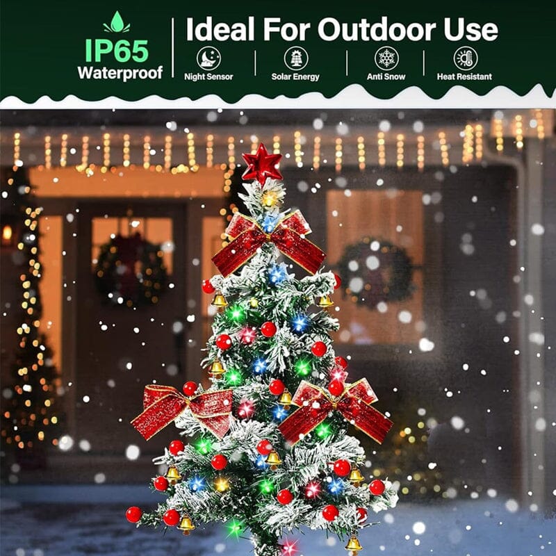 Solar Christmas Tree Garden Stake Lights