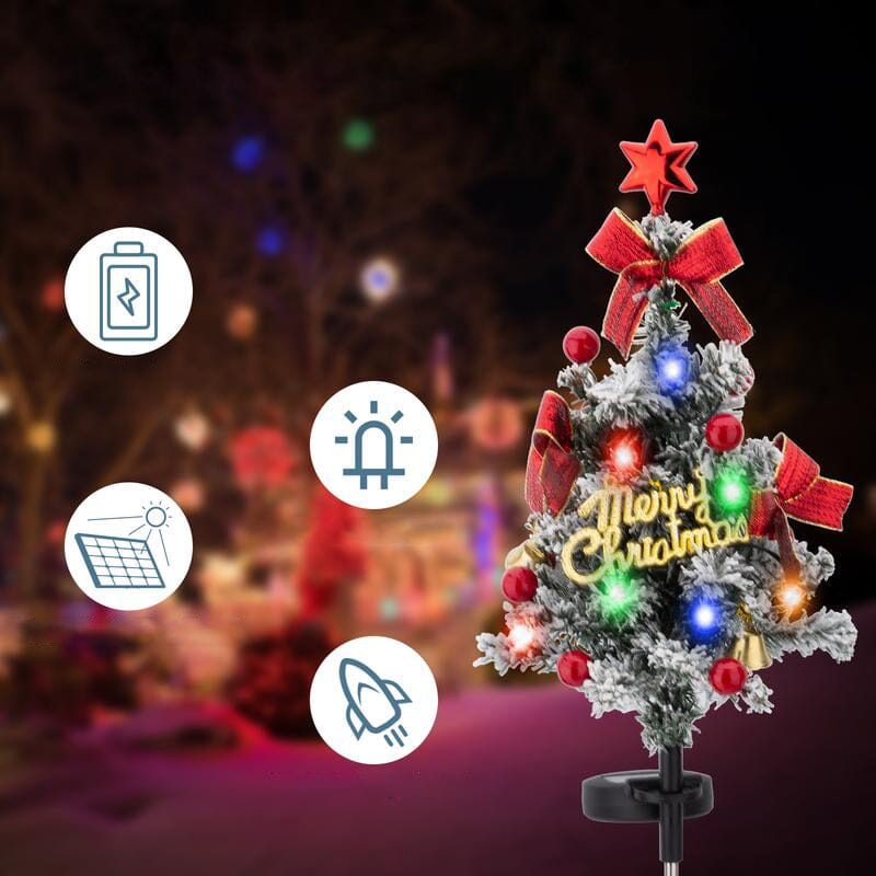 Solar Christmas Tree Garden Stake Lights