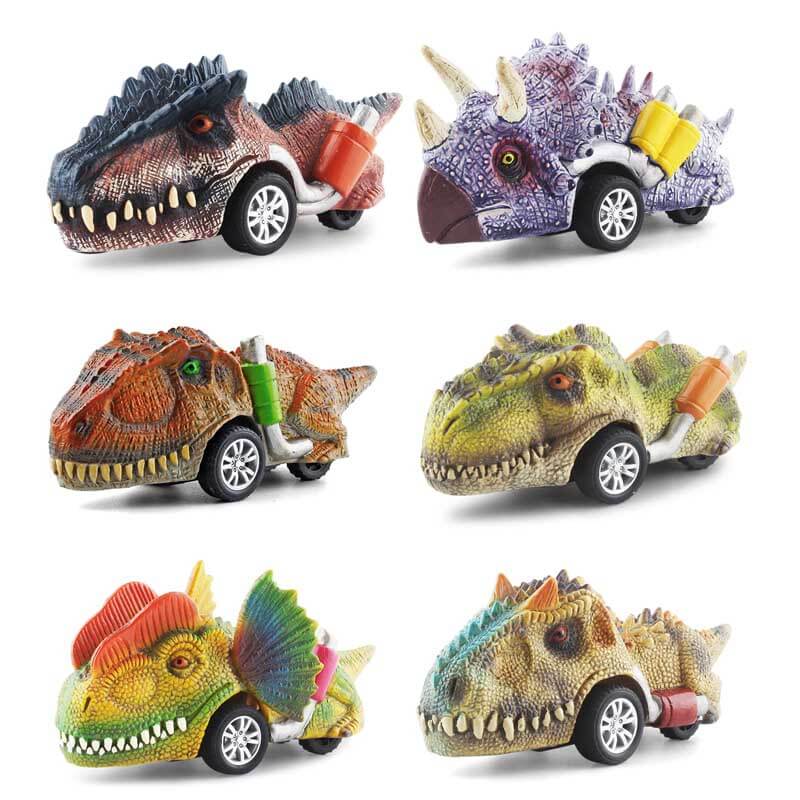 Pull Back Dinosaur Cars