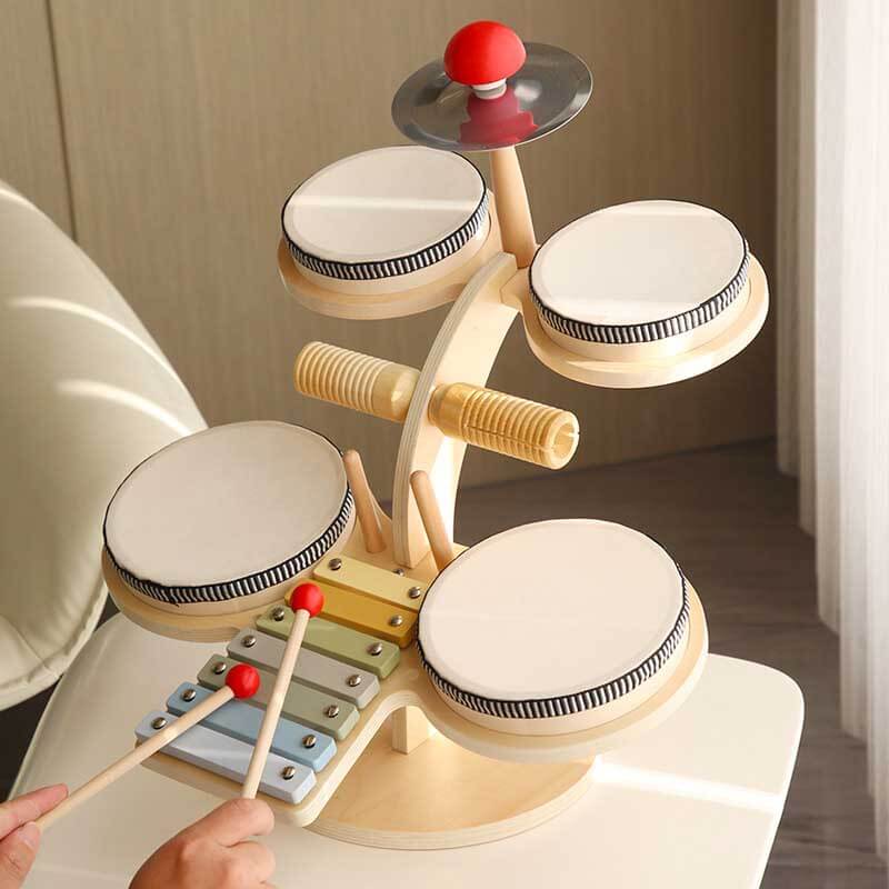 Wooden Kids’ Drum Kit