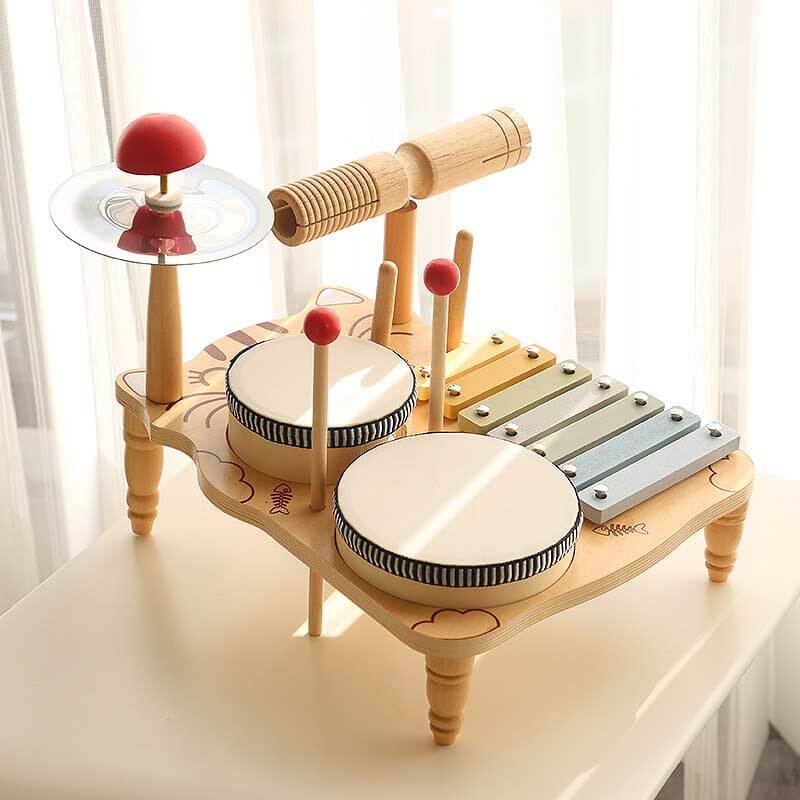 Wooden Kids’ Drum Kit