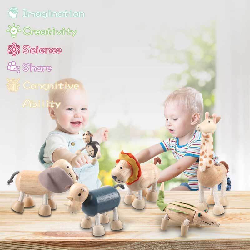 Wooden Animals Toy Figures