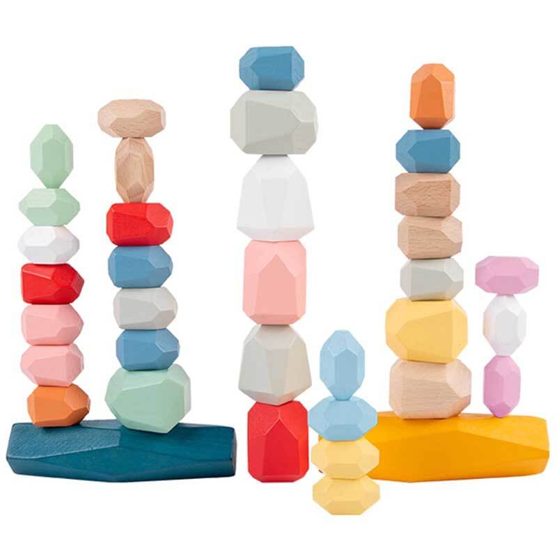 Wooden Stacking Rocks