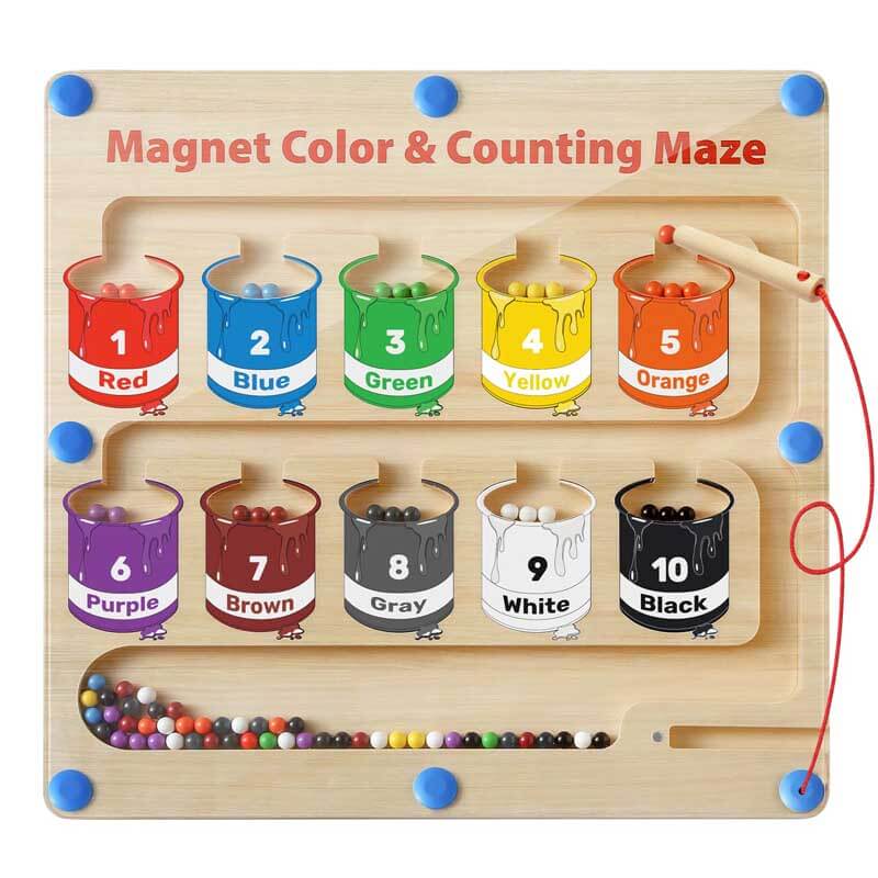 Magnetic Color and Number Maze