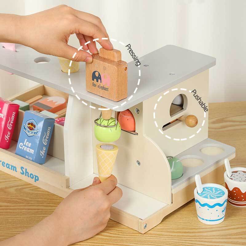 Wooden Ice Cream Counter