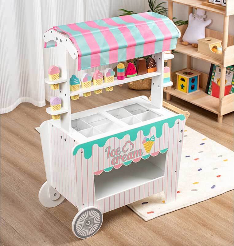 Wooden Ice Cream Vending Cart