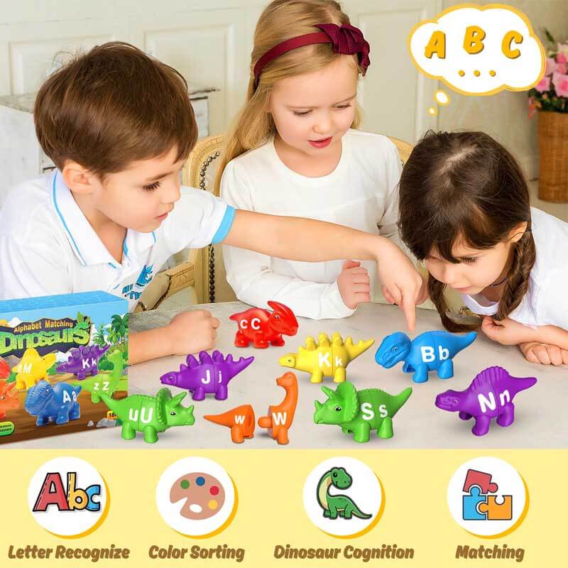 Alphabet Matching Dinosaur Toys