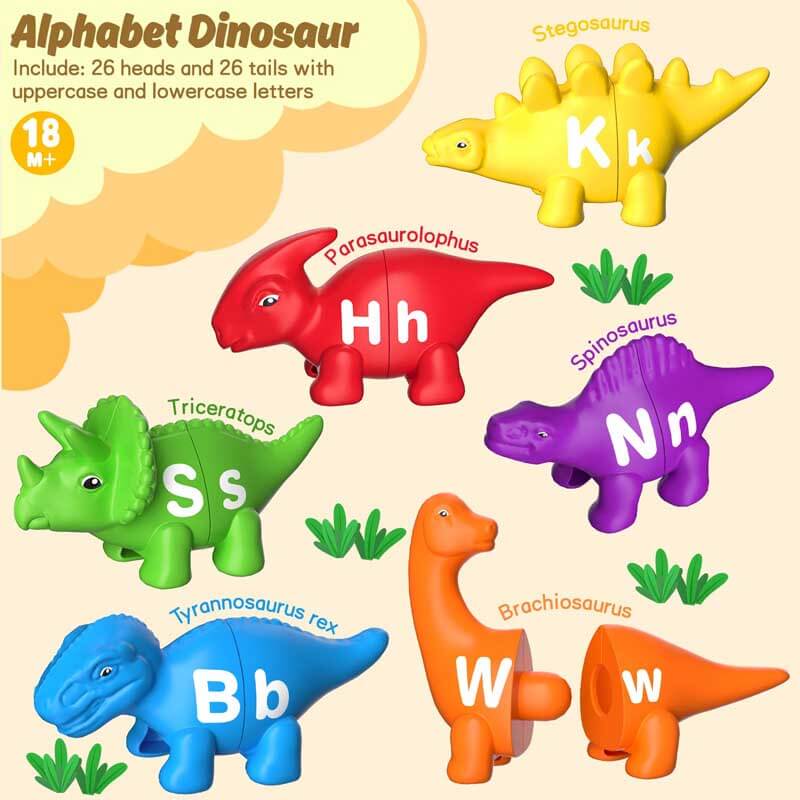 Alphabet Matching Dinosaur Toys