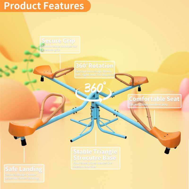 Outdoor Kids Spinning Seesaw