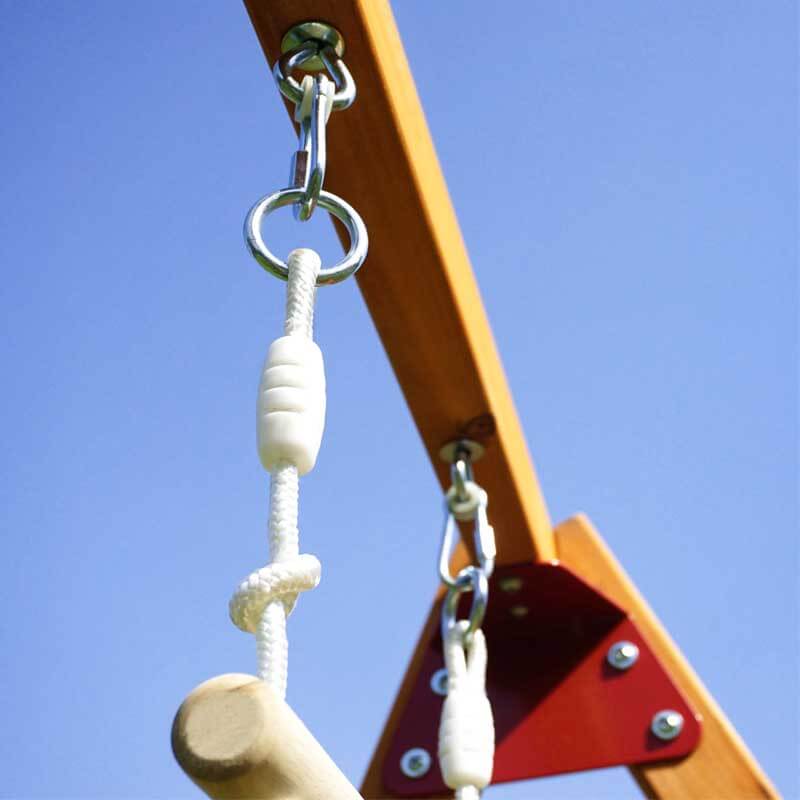 Wooden Swing Set with Slide