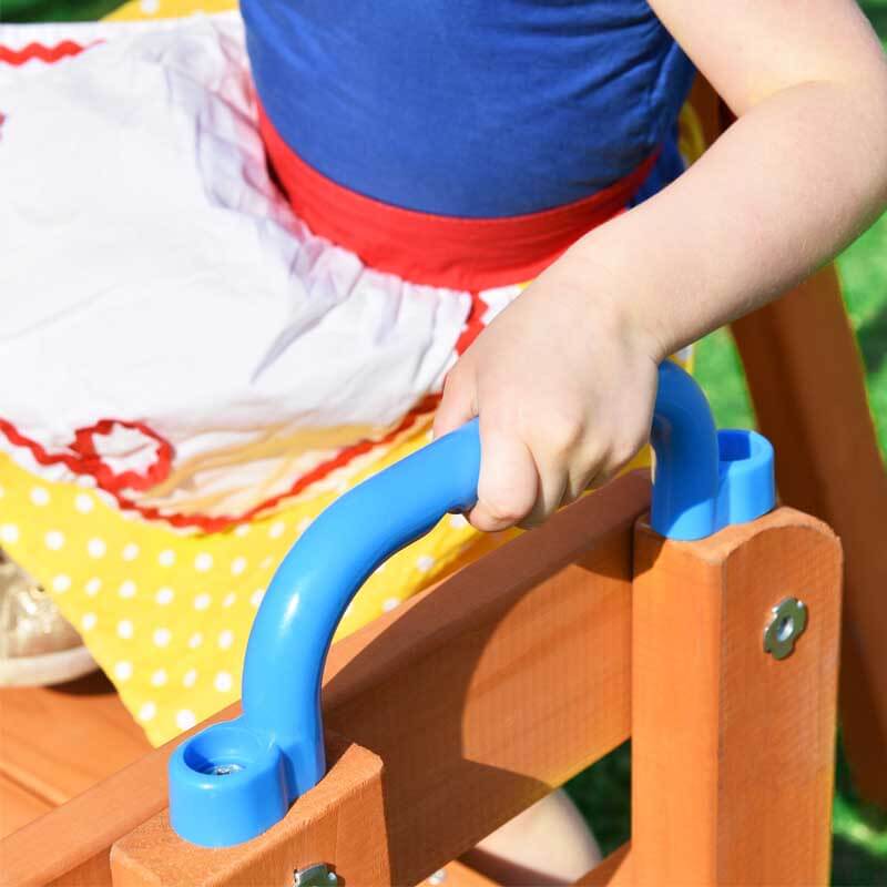 Wooden Swing Set with Slide