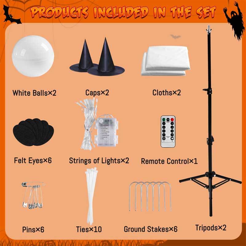 2Packs Halloween Ghost Decor