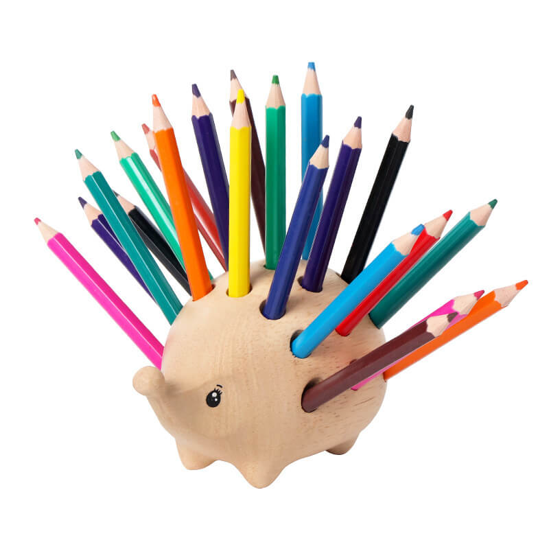 Hedgehog Wooden Pen Holder