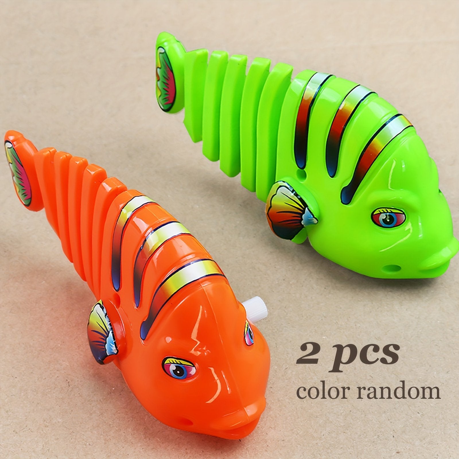 🐟Plastic Wind-Up Wiggle Fish Toys