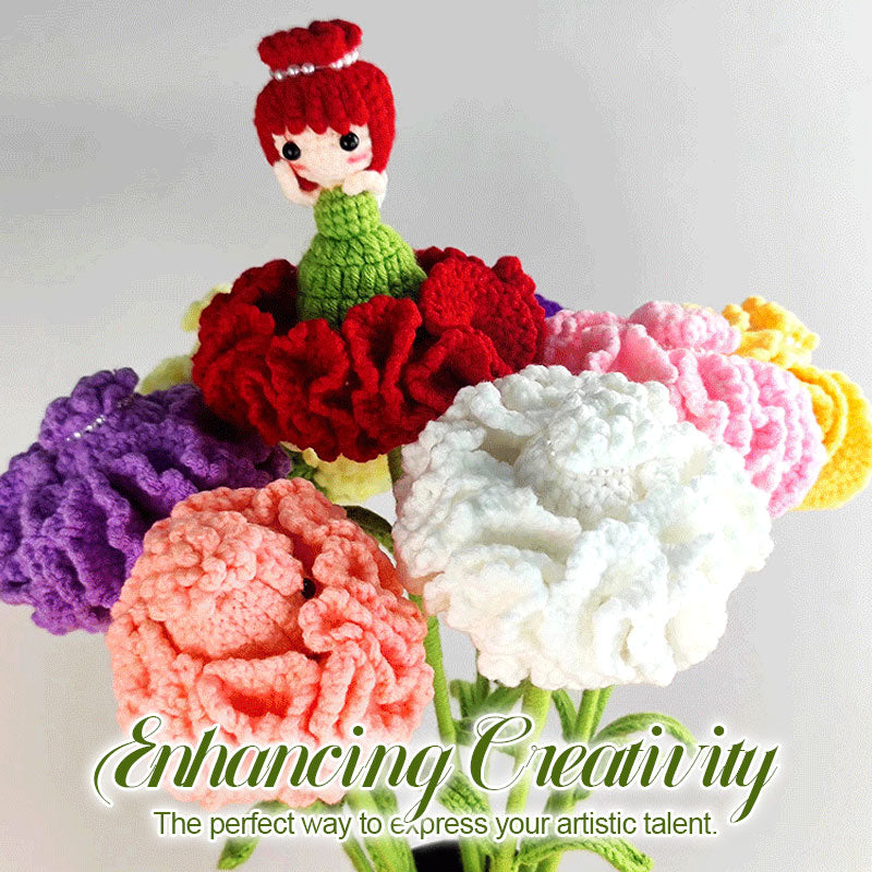 DIY Knitted Doll Bouquet