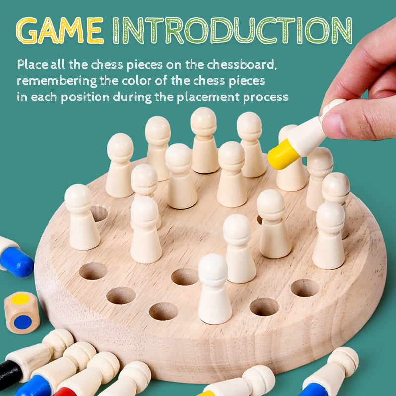 Wooden Memory Match Stick Chess Game Set