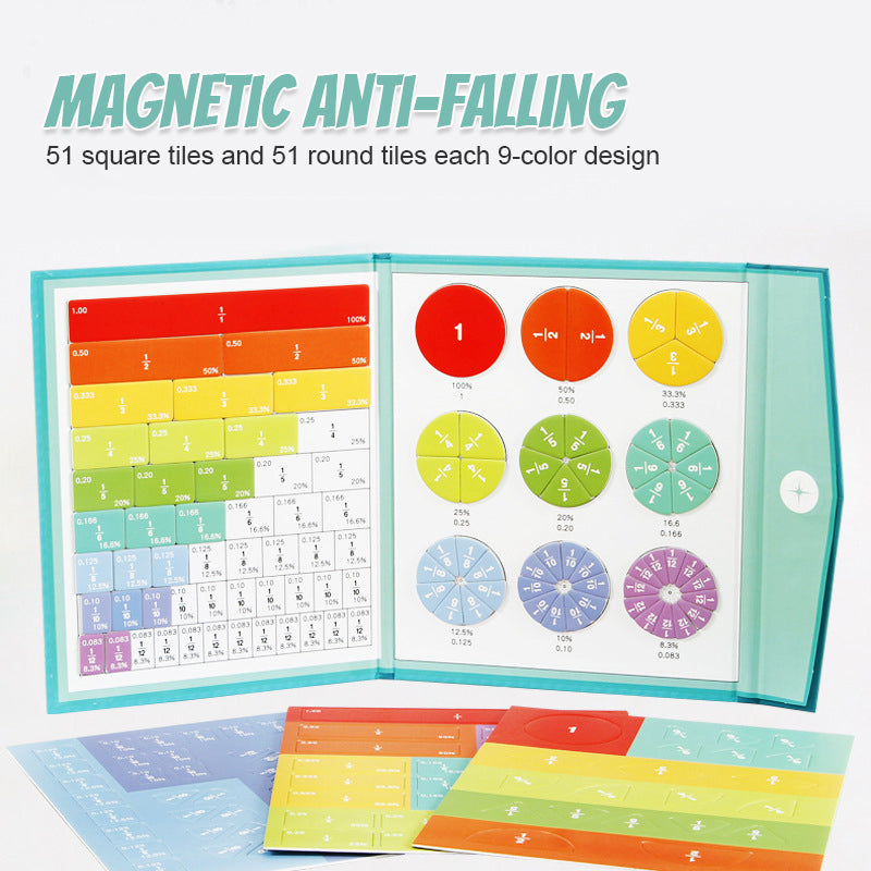 Magnetic Fraction Educational Puzzle