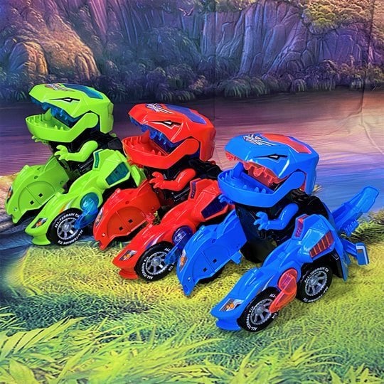 LED DINOSAUR TRANSFORMATION CAR TOY