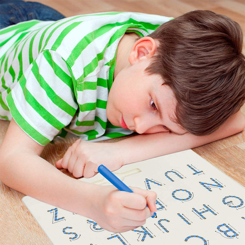 Magnetic Number Alphabet Brushstrokes Board