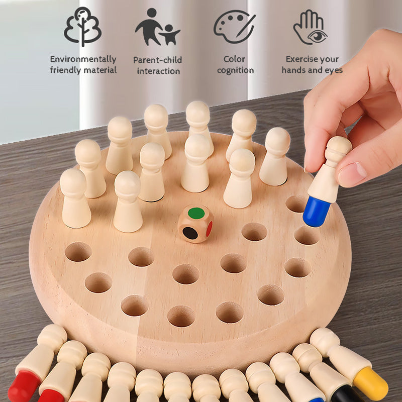 Wooden Memory Match Stick Chess Game Set