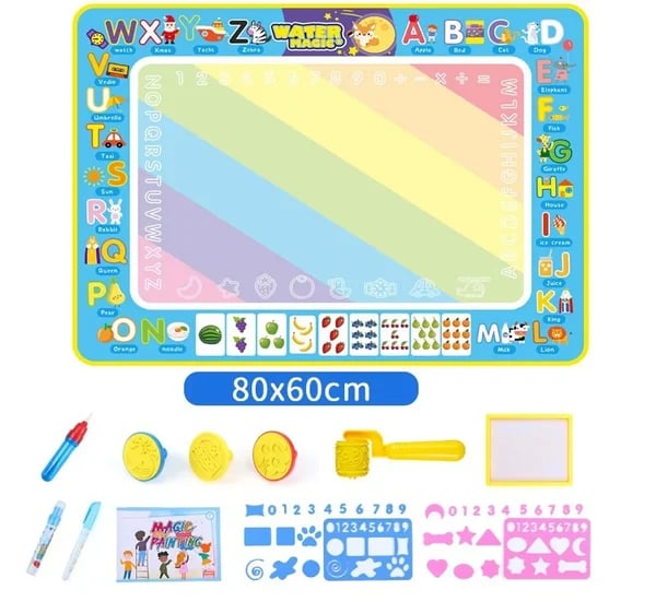 🎁😍Water Doodle Mat ,Aqua Painting Drawing Mat Mess Free Learning Toy Mat💕