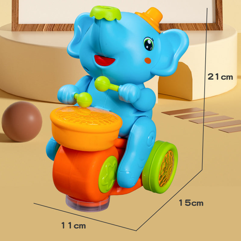 Blowing ball and playing drums elephant toy