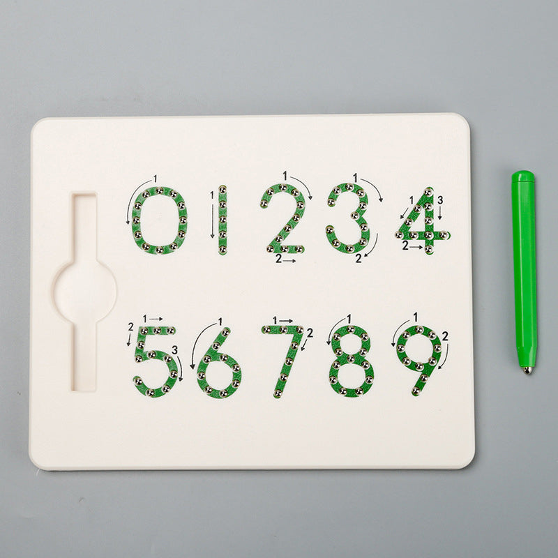 Magnetic Number Alphabet Brushstrokes Board