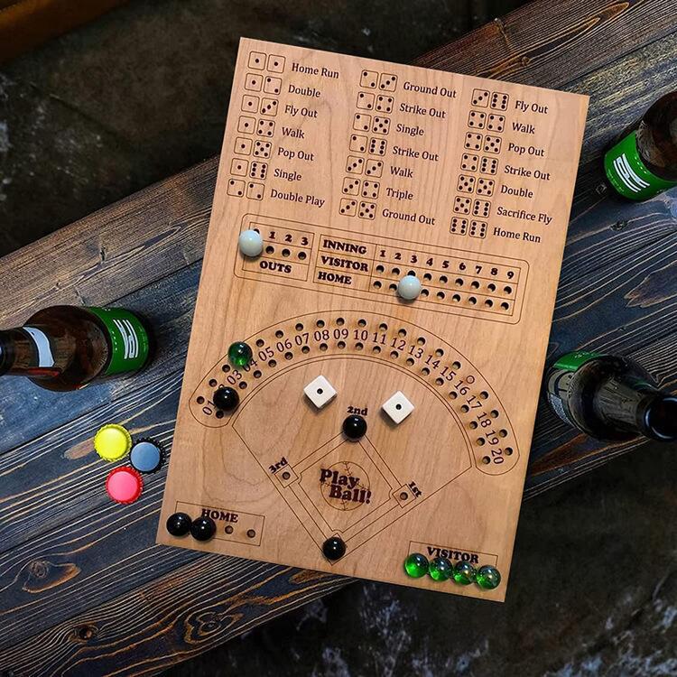 📐Handmade - 🎲Baseball Dice Board Game