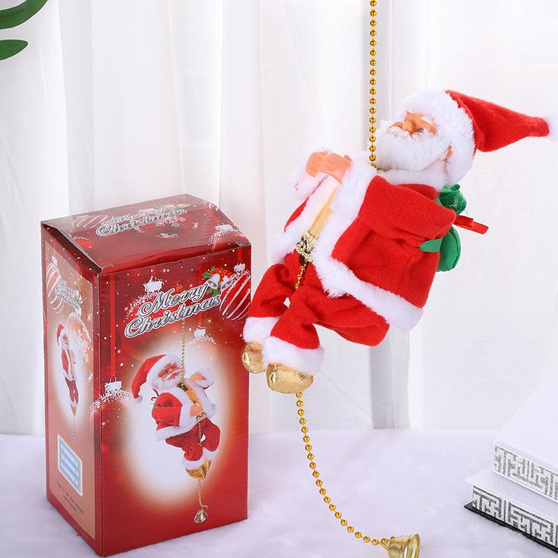 Electric Chimney Climbing Santa Claus Musical Toys