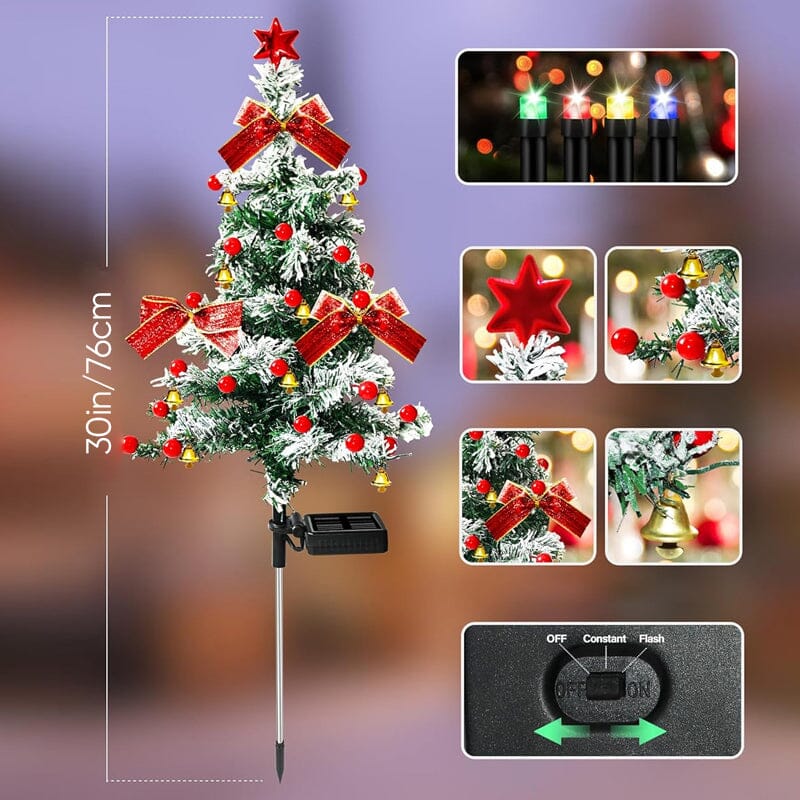 Solar Christmas Tree Garden Stake Lights