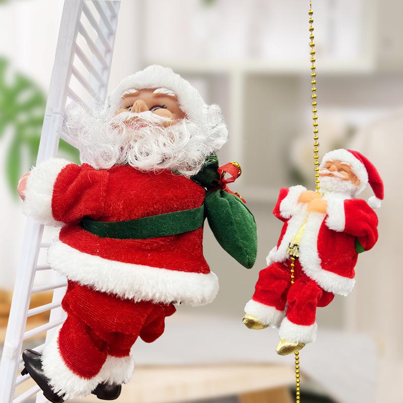 Electric Chimney Climbing Santa Claus Musical Toys