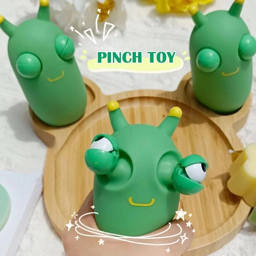 🎅🎁Funny Grass Worm Pinch Toy