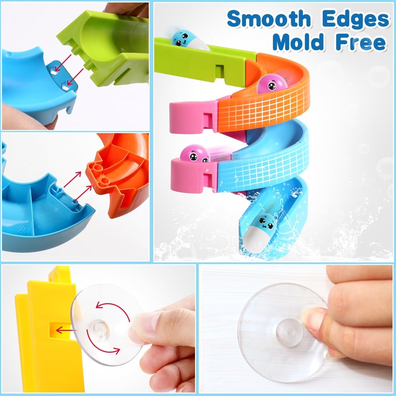 Interactive Bathtub Slide Set Toddler Bath Toys