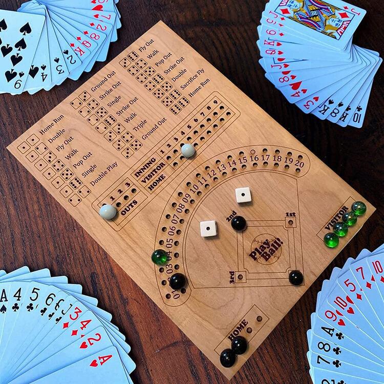 📐Handmade - 🎲Baseball Dice Board Game