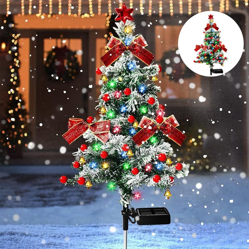 Solar Christmas Tree Garden Stake Lights