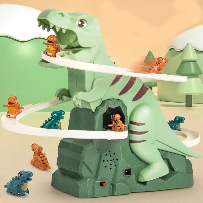 Electric Dinosaur Chase Race Track Playset